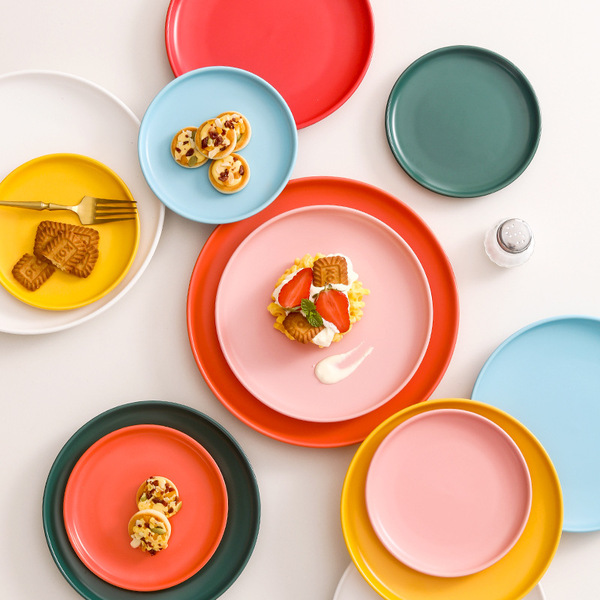 Nordic creative ceramic steak plate tableware ins western food plate…