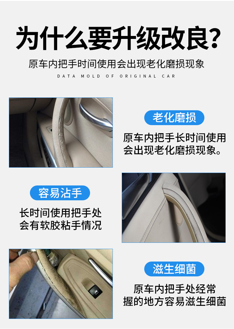 Suitable for BMW 5 Series interior door handle 525li 530li cross-border foreign trade door handle G30 car protective cover