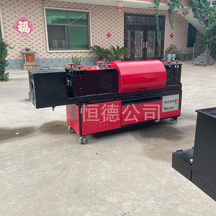 小型全自动钢管调直机除锈刷漆一体机多功能蔬菜大棚钢管调直机