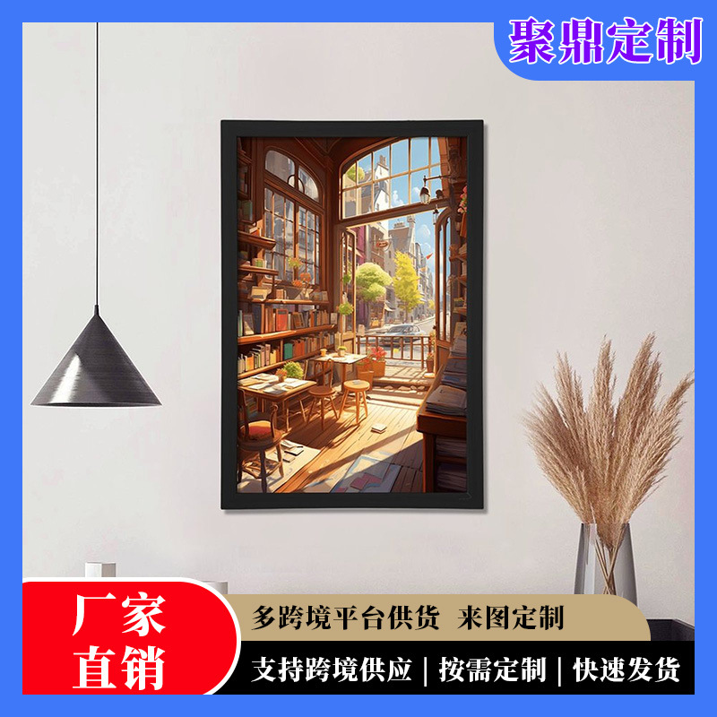 Decorative Painting Customized Living Room High-End Hanging Painting Hotel Shop Hanging Painting Cross-Border Canvas Painting Wholesale Oil Painting Framed Painting