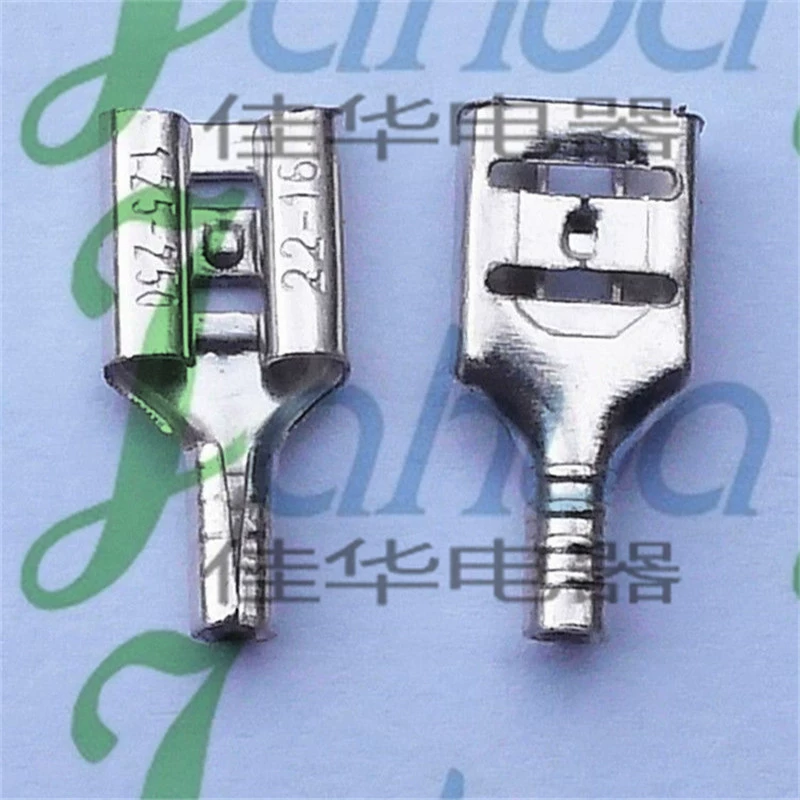 FDN2-250 Female sleeve spring end Cold crimp terminal 6.3 spring