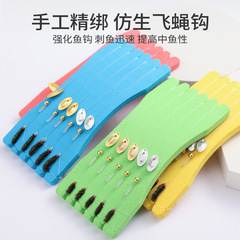 Lure Shark|Spinnerbait Shimmer Flies Hook Complete Line Set White Fish Rig Set with Mullet Bait and Jumping Perch