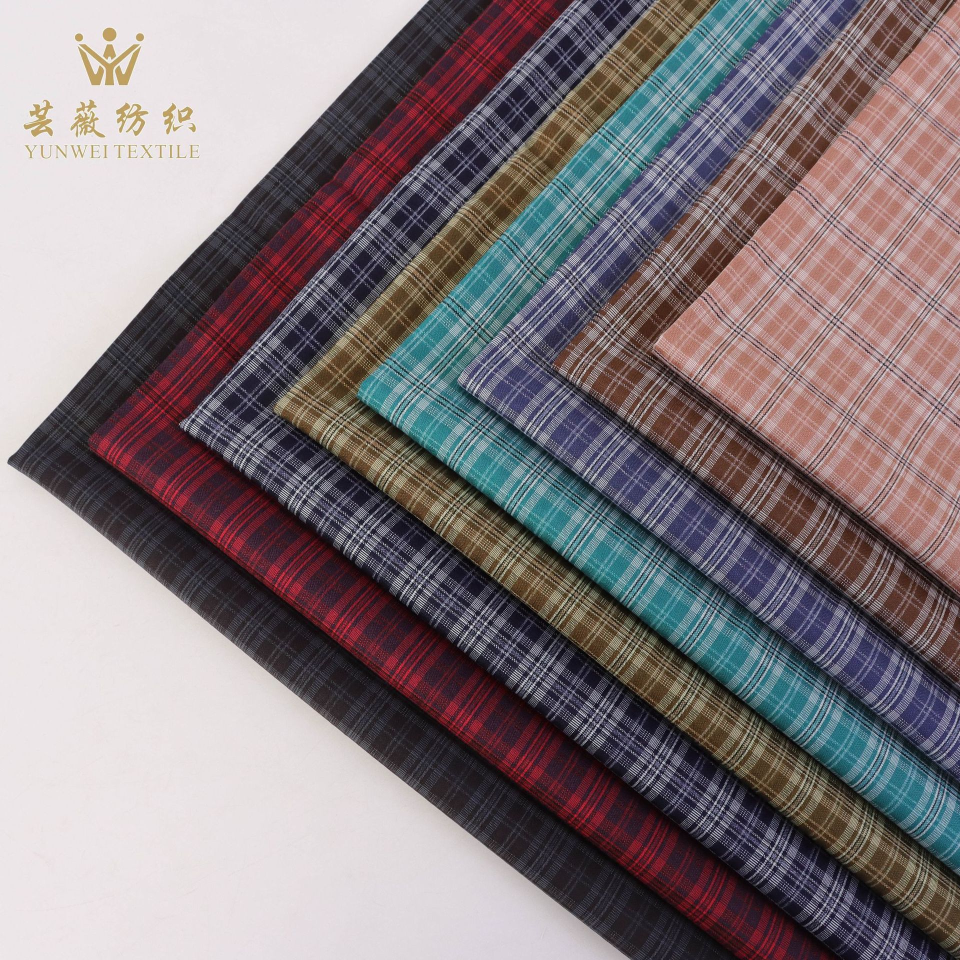 新品现货TR弹力提花格子适用春夏男女衬衫连衣裙套装裤子短裙面料