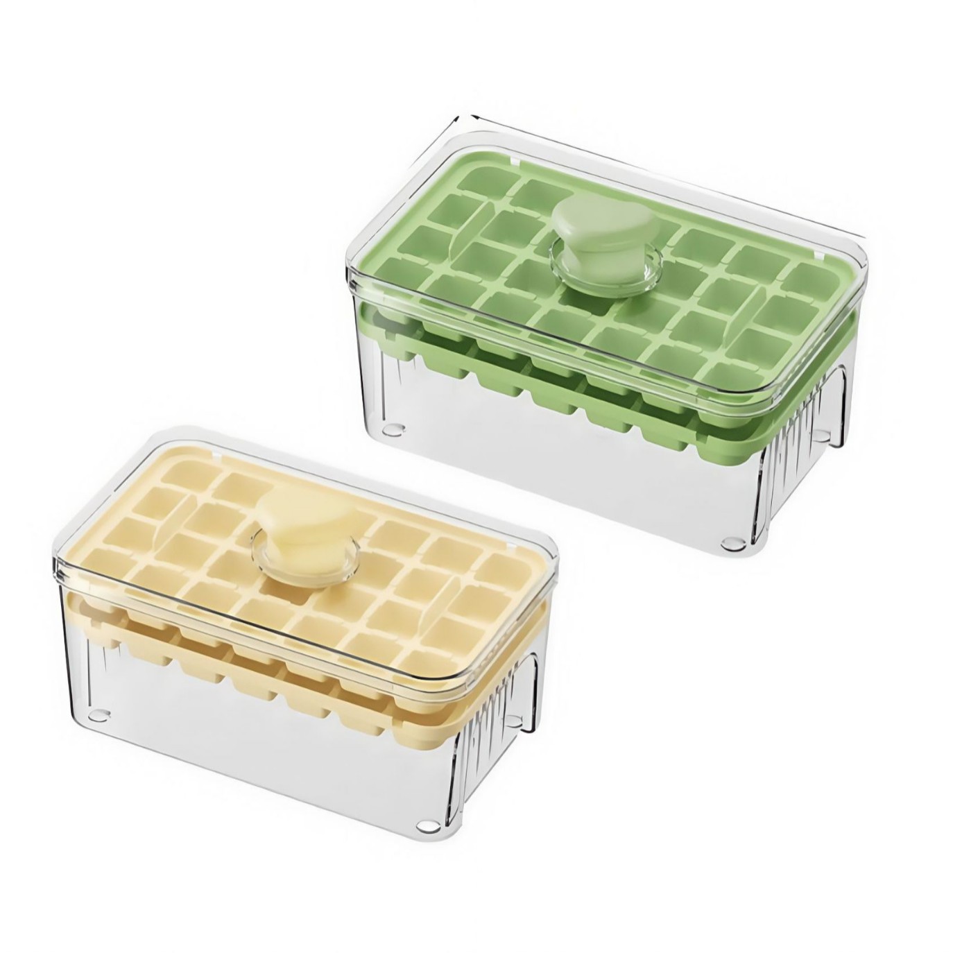 Ice tray frozen household model ice cube storage box push-type demoulding food-grade refrigerator ice making and freezing artifact ice tray 5