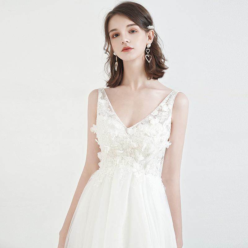 Maternity Wedding Dress to Cover the Belly, 2026 New Style Bride's Forest-Themed Travel Shoot Gown with a Train, Welcome-Out Wedding Dress, Light Wedding Dress, Small Formal Dress
