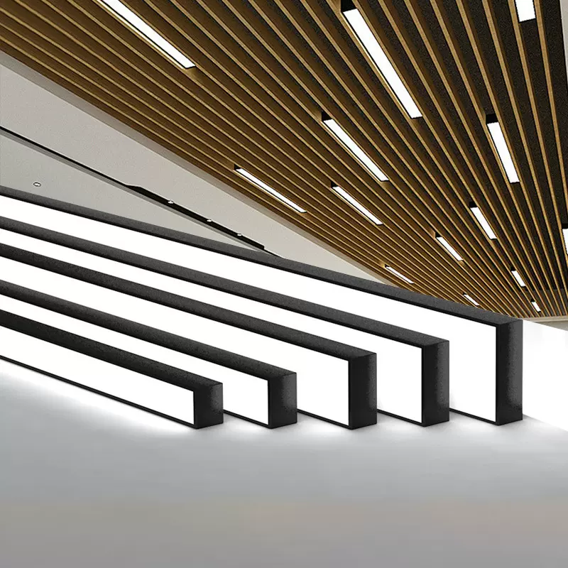 超亮led长条灯方通灯商用吊线灯办公灯条形灯格栅灯吊灯无缝拼接