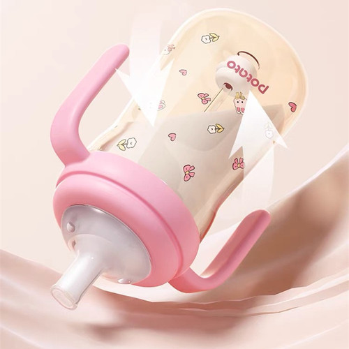 Potato little potato cat PPSU three-use bottle gift box baby bottle straw cup learning drinking cup 300ml