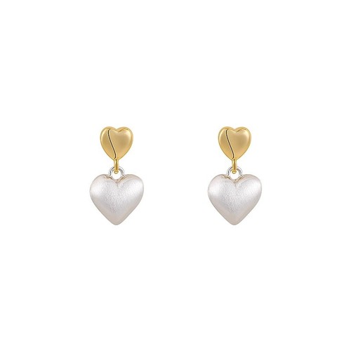 Fever-style dual heart earrings, niche design, lightweight luxury, high-end earrings for women, new minimalist and elegant earrings