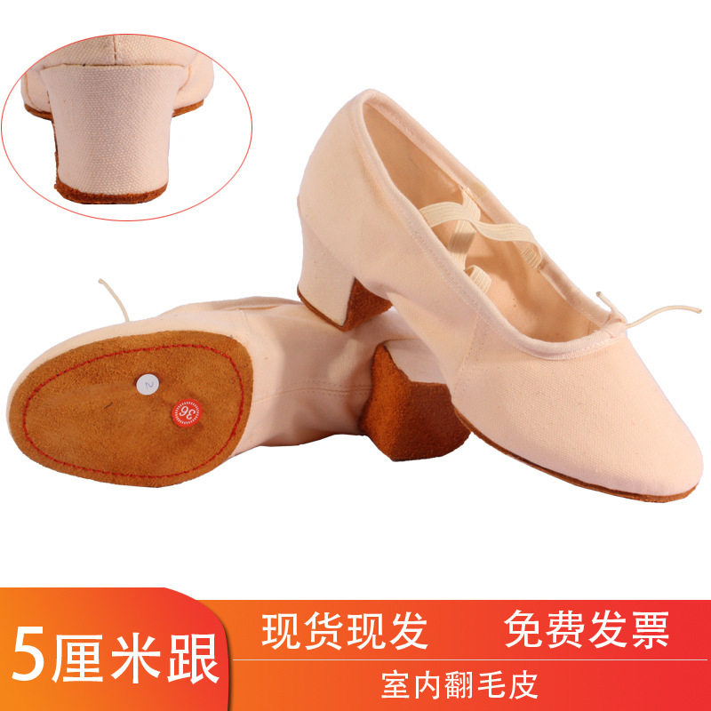 Dancing Shoes Women's Soft Sole with Heel for Practicing Black Shoes for Dancing Ballet Folk Dance Body Classical Teacher Shoes Canvas Dancing Shoes Women's Soft Sole with Heel for Practicing Black Shoes for Dancing Ballet Folk Dance Body Classical Teacher Shoes Canvas
