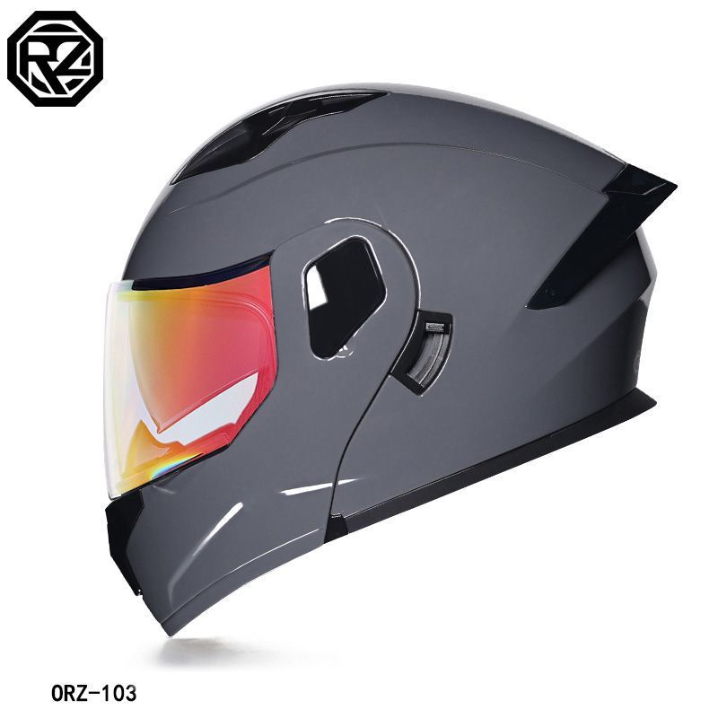 Motocicleta con doble espejo, casco para hombres y mujeres, casco para motocicletas, cuatro estaciones, cola de locomotora, casco Bluetooth, nuevo estándar nacional