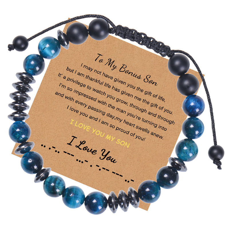 natural stone, Tiger Eye Material Simple Style Geometric Natural Stone Tiger Eye Men's Bracelets Men Beaded Bracelets