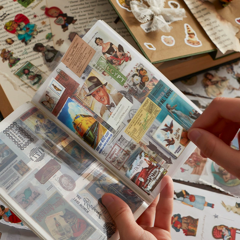 Набор наклеек Retro Sticker Pack Yanyou Manor Series, винтажная бумажная эпhemera, 6 дизайнов для DIY декора
