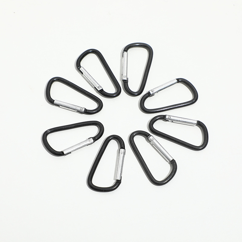 No. 5 aluminum alloy carabiner quick-release buckle for outdoor climbing and mountaineering, safety backpack hook, D-shaped buckle