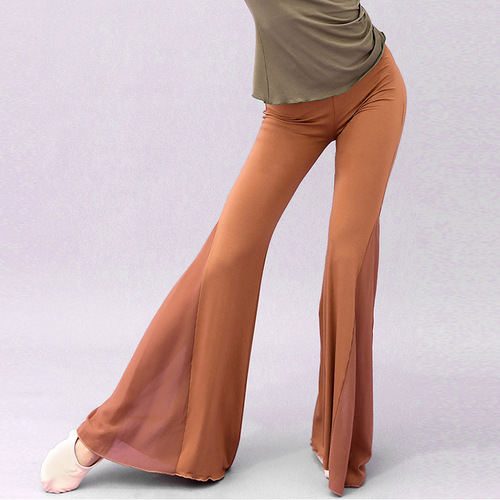Dance pants women's bell bottoms adult body suit model catwalk practice clothes slimming classical modern dance Latin trousers