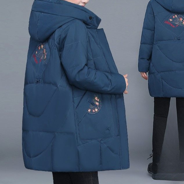 新款羽绒服女中长款加厚大码显瘦冬装保暖外套中年妈妈装特价折扣