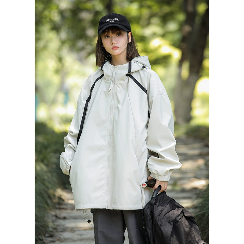 Autumn waterproof windproof quality travel jacket, trend thin trench coat