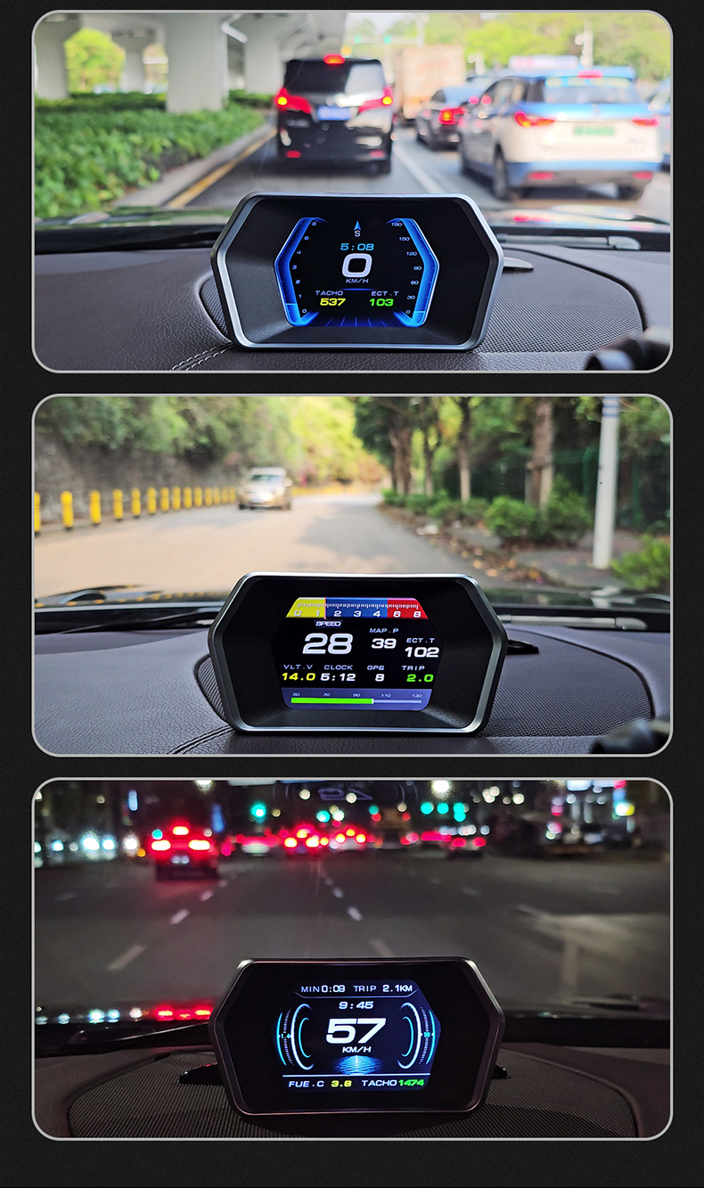 Intelligent Portable Car Hud Head-Up Display Car Obd Universal Speed Driving Computer High-Definition Display