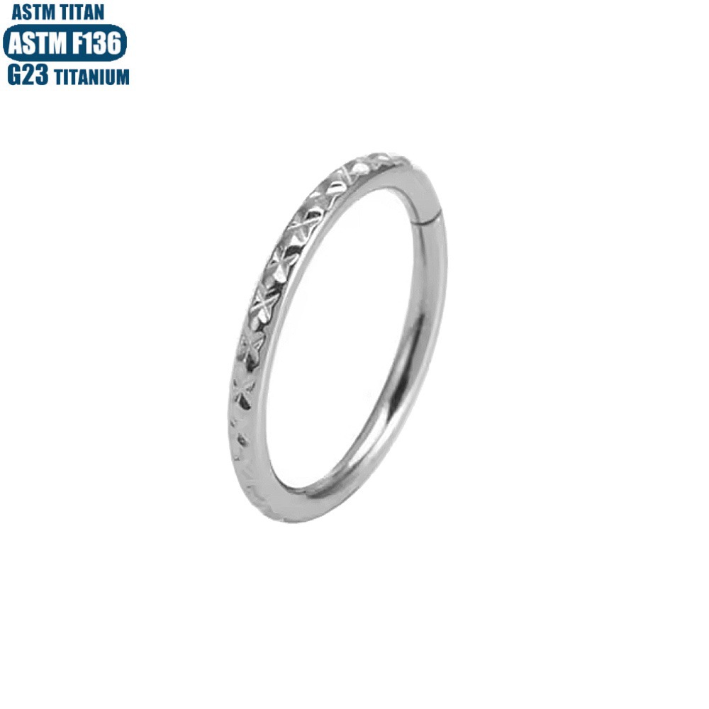 Silver pointed spike labret stud material detail