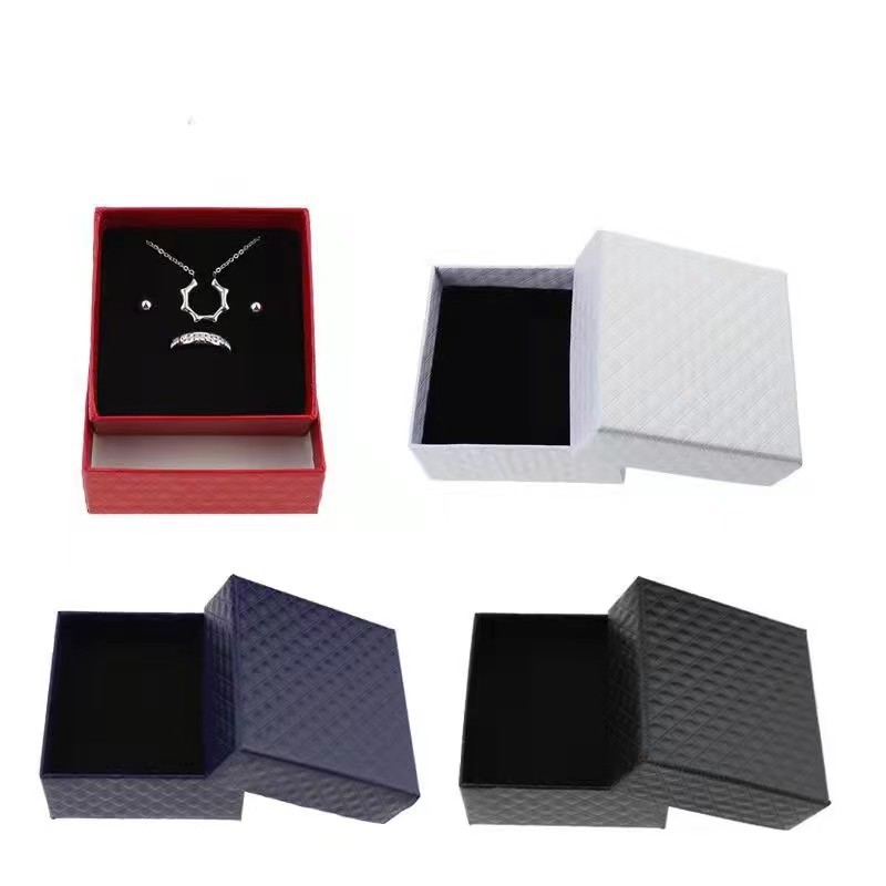 Jewelry Box Black Empty Ring Earrings Bracelet Chain Bracelet Necklace Jewelry Packaging Small Gift Box