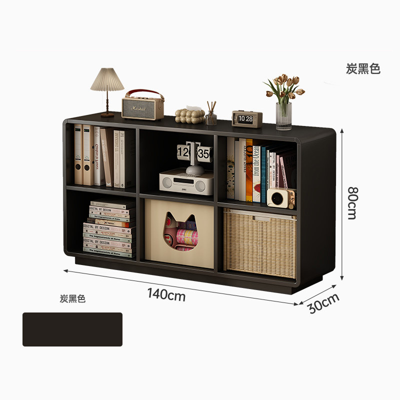 [차콜 블랙 - 톨 스타일] 6칸 수납장 80*30*140cm