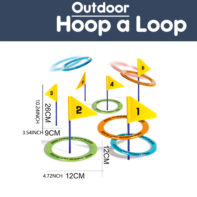 Juegos de anillos de juguetes al aire libre para niños juegos de anillos de pastizales de playa transfronterizos lanzamientos de actividades de expansión para niños al aire libre