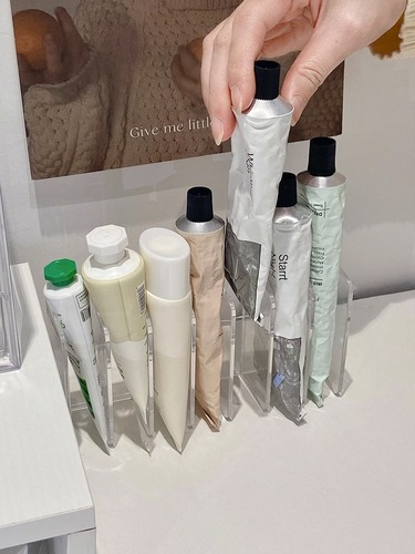 Desktop hand cream storage box multi-grid large capacity seam dressing table cosmetic organization box skincare storage rack