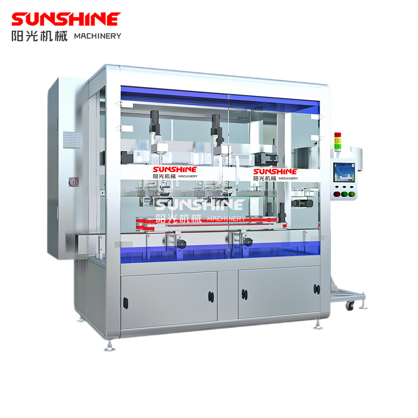 高速双头随动式锁盖封口机 全自动追踪跟随式伺服扭力控制旋盖机