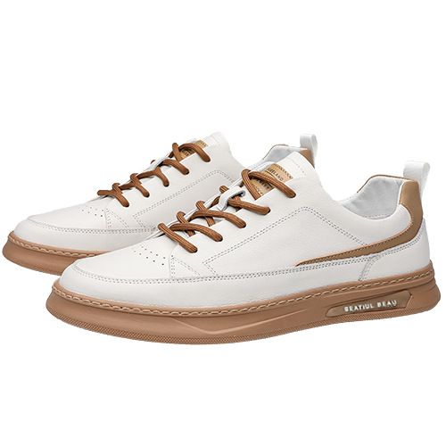 Sneaker aus echtem Leder für Herren, modische Freizeit-Sportschuhe, weiße Schuhe für Herren, hochwertige Herrenschuhe, modische und vielseitige Low-Top-Schuhe_voghion.com