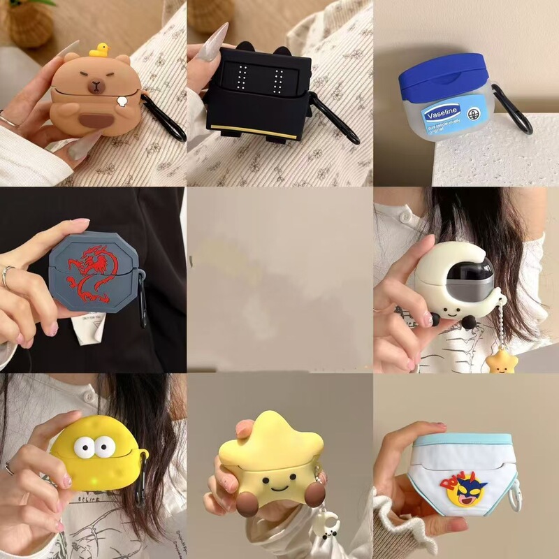 Cute Cartoon Earphones Suitable for Samsung Galaxy Buds3Pro Protective Cover Buds Bluetooth Earphone Case