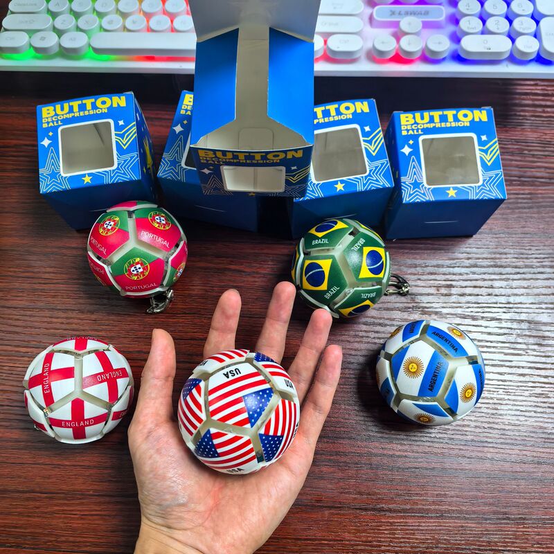 World Cup Football Squishy Toy, Stress Relief Button Toy, Fan Gift, National Flag Keychain Squishy Toy, In Stock World Cup Football Squishy Toy, Stress Relief Button Toy, Fan Gift, National Flag Keychain Squishy Toy, In Stock