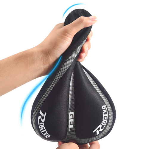 Bicycle Silicone Seat Cover Mountain Bike Thickened Comfortable Cushion Cover Tie Rope Reinforced Saddle Cover Factory Direct Sales Wholesale