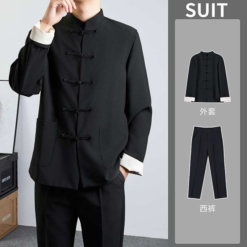 High-end Casual Suit Men's New plus size Loose Draped Jacket Korean Fashionable Men's Suit suit