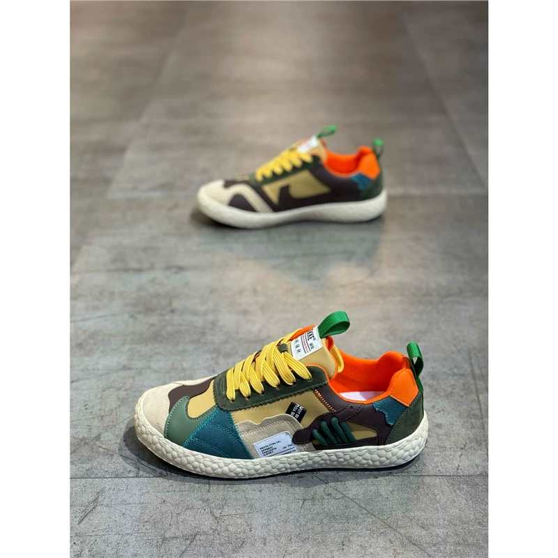 Tide Color Color Boy обувь мужской 2024 новый низкий уровень комфорта кожи мягкая подошва легкая универсальная сетка красная повседневная обувь