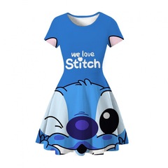 2023 Cross-border New Product Cartoon Girls' Summer Comfort Dress Stevie - Girls' Dress