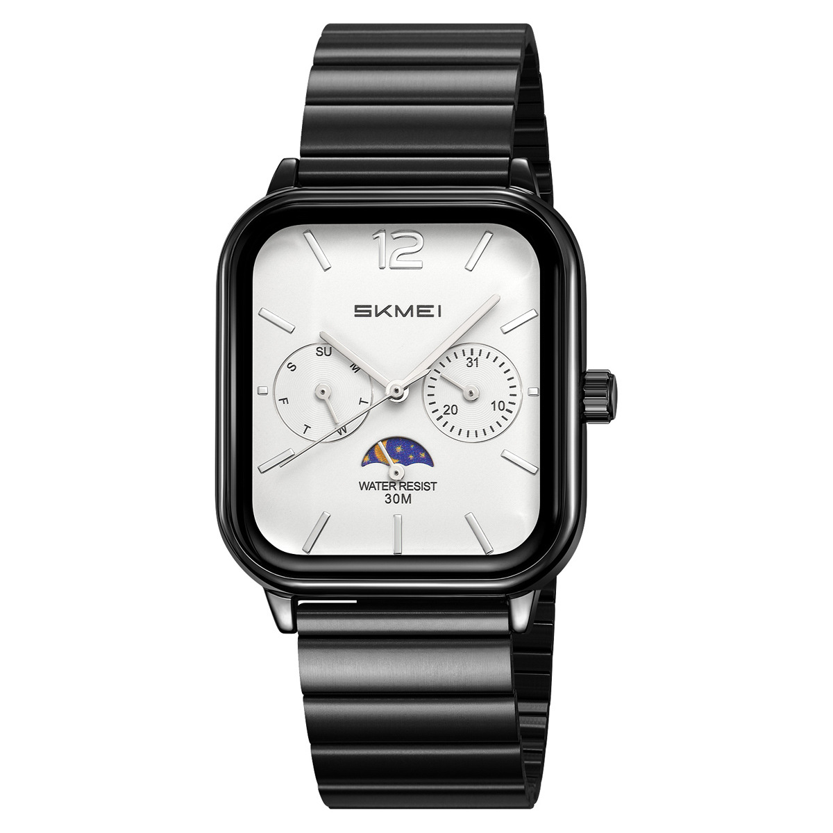 Momento calendario de cuarzo relojes de acero impermeable relojes de negocios al por mayor transfronterizos regalos personalizados fábrica de fuente