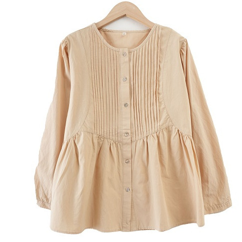 3118 Organ Fold Top Cardigan Designer Fashionable Elegant Literary Women's T-Shirt Shirt