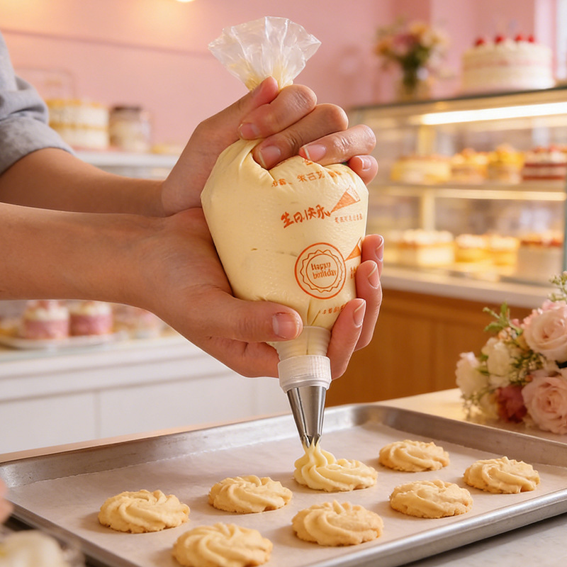 Large, Medium and Small Disposable Piping Bags, Cookie Cake Cream Piping Bags, Jam Milking Bags, Baking Tool Sets