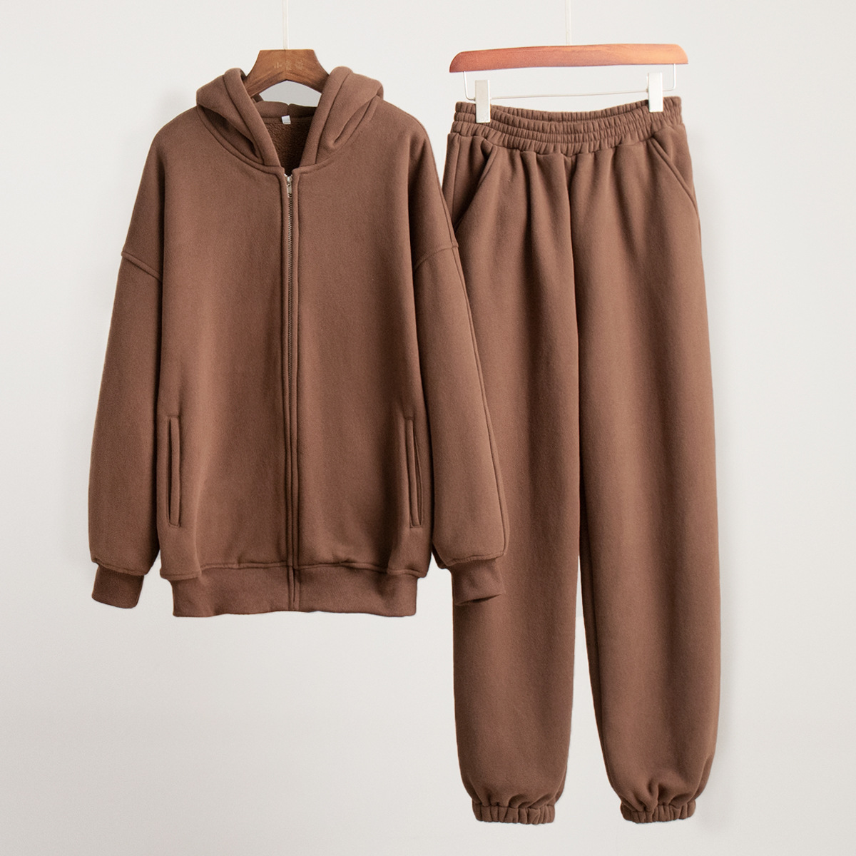 Damenbekleidung neuer Sport-Freizeit-Sweatshirt-Anzug aus Polarfleece_voghion.com