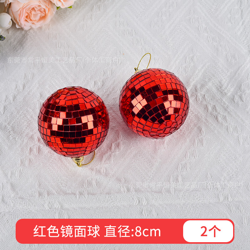 6 - 30cm reflejador de vidrio espejo bola de Navidad decoración para el hogar bola de mosaico escenario discoteca