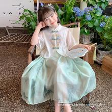女童夏装连衣裙2024新款洋气汉服裙子儿童装夏季时髦中式国风套装