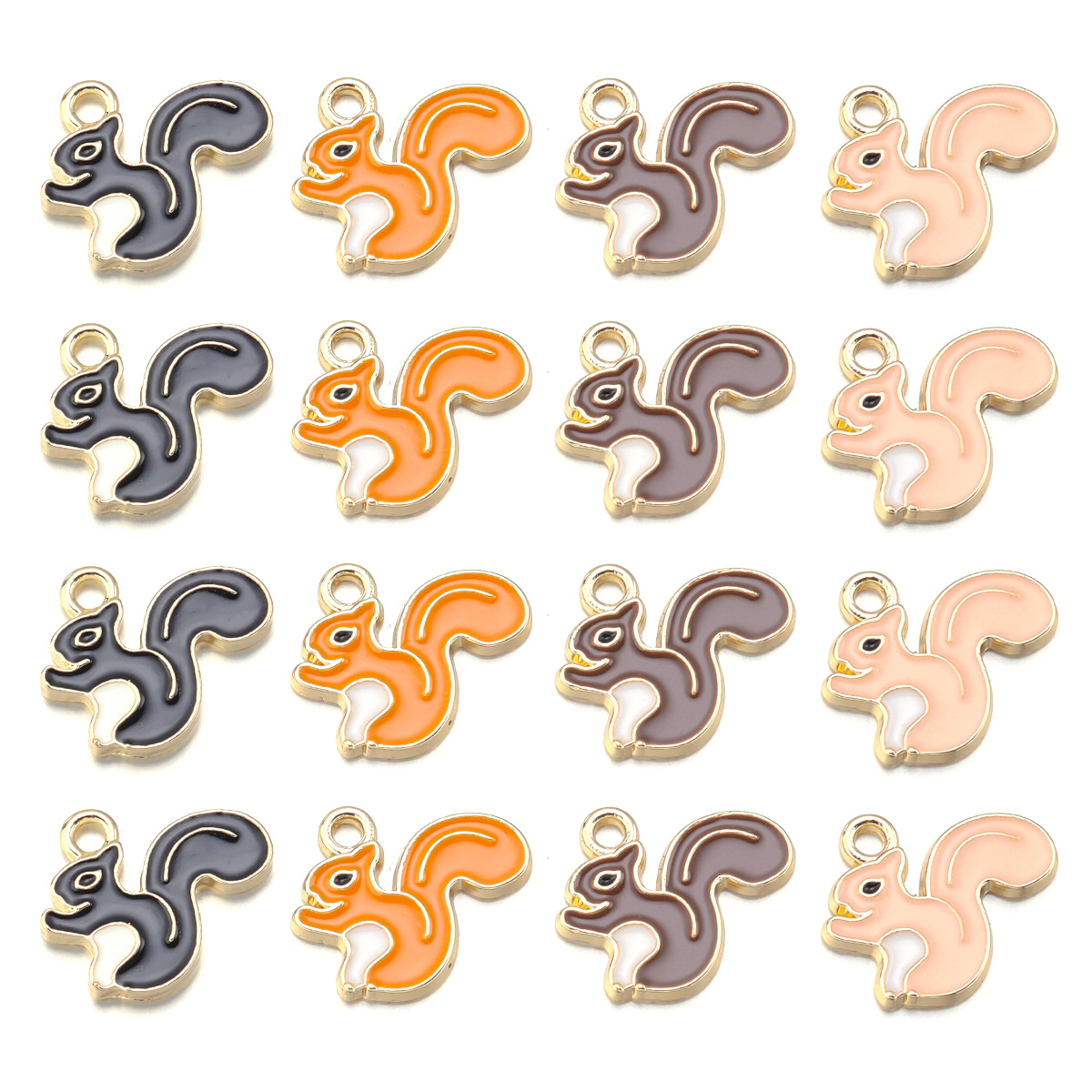 10 PCS/Package Alloy Squirrel Pendant display picture 3