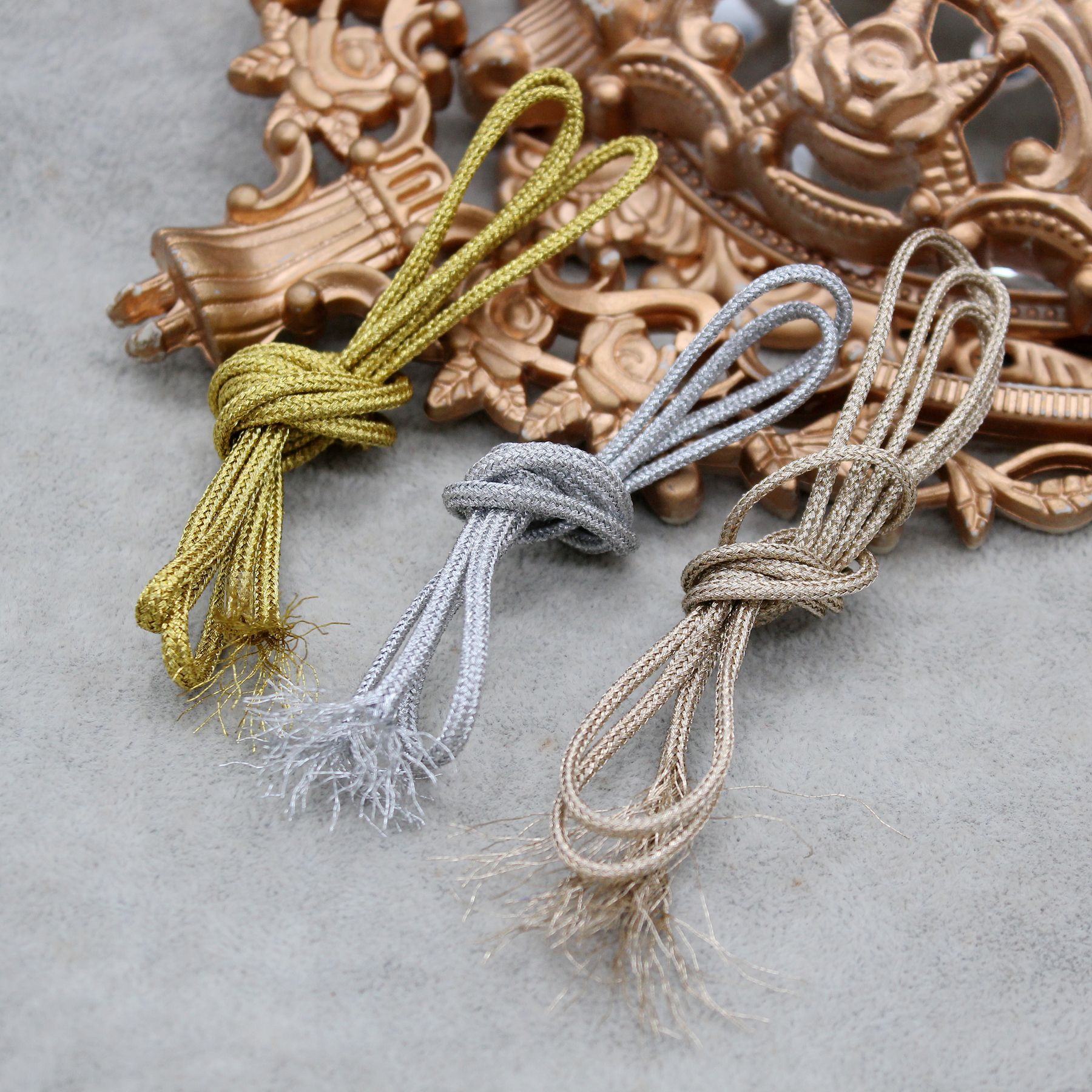 diy手工芭蕾皇冠饰品线材辅料金属编织线空心圆绳项链吊绳线材料