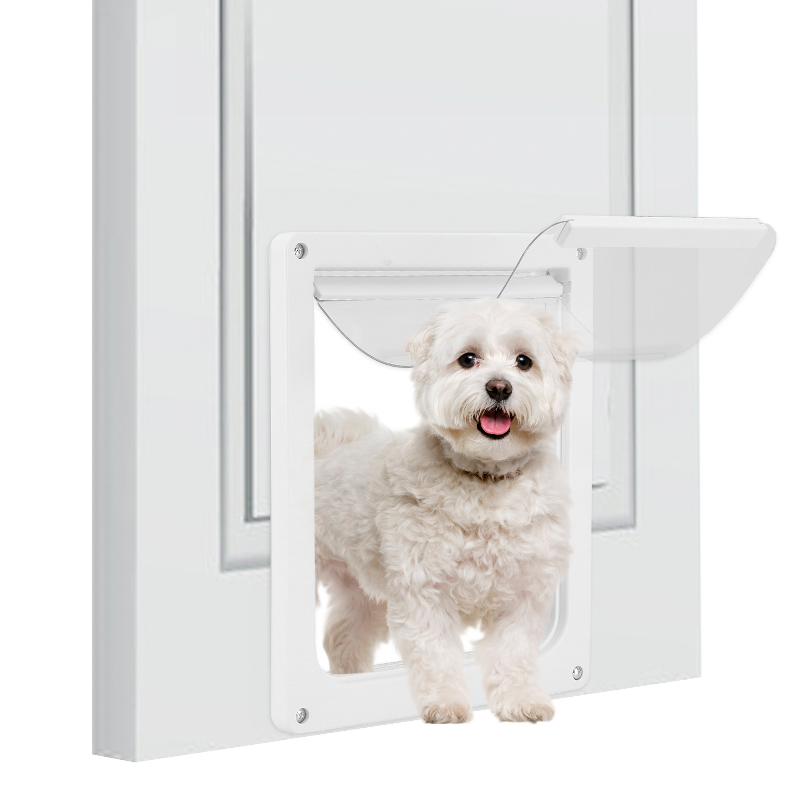 新款宠物围栏猫门狗门 可控制出入方向宠物门 大型犬专用进出门