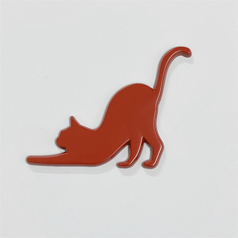 Adesivo decorativo per frigorifero, in metallo, personalizzato, con marchio laterale per auto, con gatto bianco, antigraffio, impermeabile_voghion.com