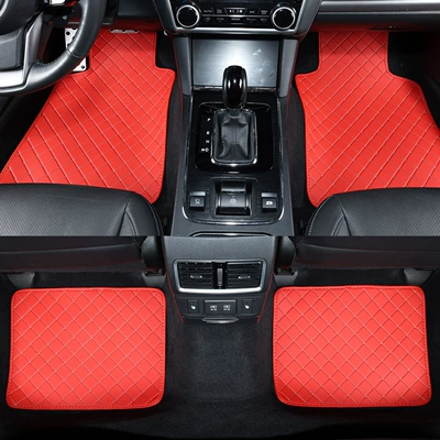 quick installation, easy to clean – Universal Foot Pad - red-diamond-pattern