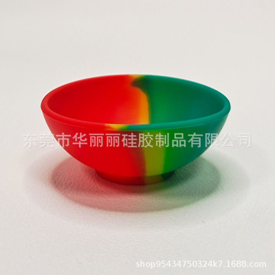 빨간색, 노란색, 녹색* 실리콘 그릇