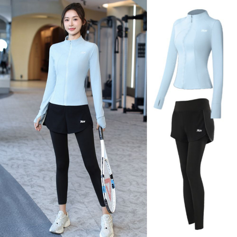 Trajes de yoga para mujeres de verano ropa deportiva suelta rápida ropa seca para correr trajes de mujeres de la mañana comercio al por mayor