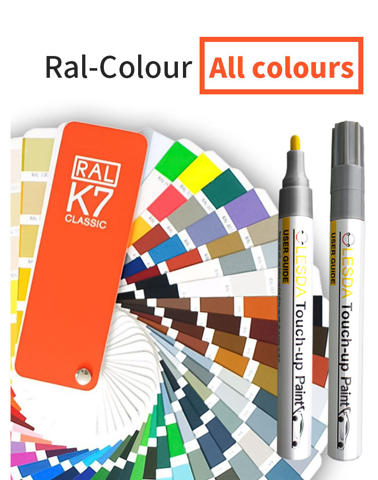 Cross-Border Ral Color Card Ral Touch-Up Pen Paint Pen Touch up Aluminum Alloy Metal Wood Scratch Repair
