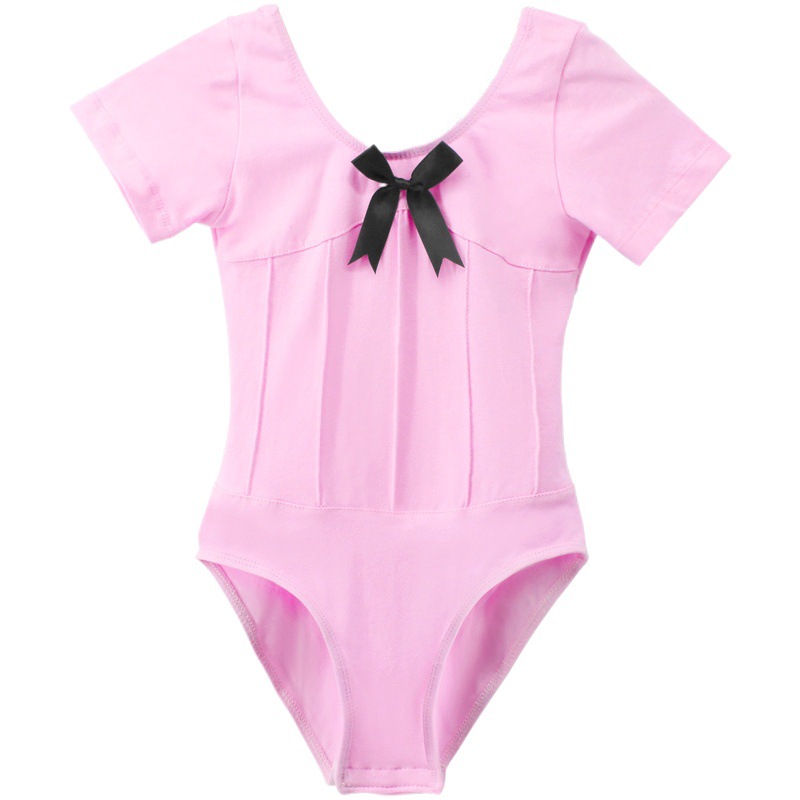 Ropa de baile Ropa de práctica para niños y niñas Ropa de actuación con lazo de manga larga de primavera y otoño Ropa de actuación Ropa de gimnasia corporal para niños
