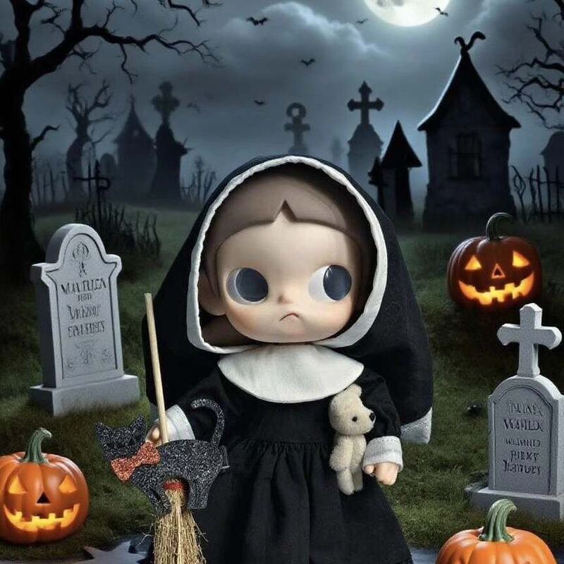 Gazi Sister Flower Headscarf Doll Clothes, the Nun Blythe Doll Clothes Halloween Series, Doll Clothes Only